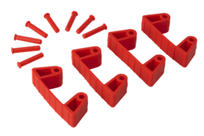 Резиновый зажим 4 шт. к настенным креплениям, 120 мм - миниатюра 3