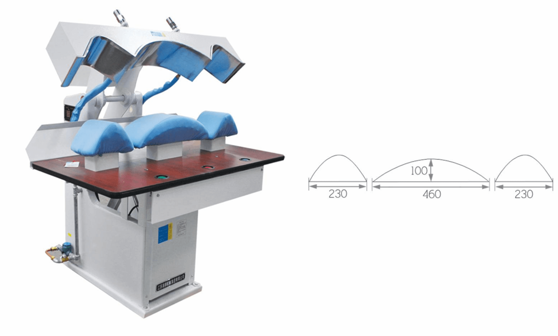 Пневматический гладильный пресс для воротников и рукавов SEA-LION JZQ-500