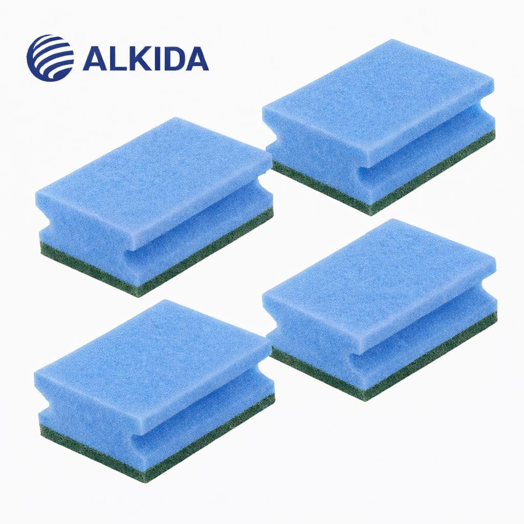 Губки пенополиуретановые для мытья посуды Алкида (синяя)