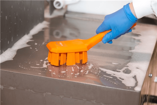 Щетка с короткой ручкой UST (Ультра Гигиеничная Технология), 260 мм, жёсткий ворс - миниатюра 4